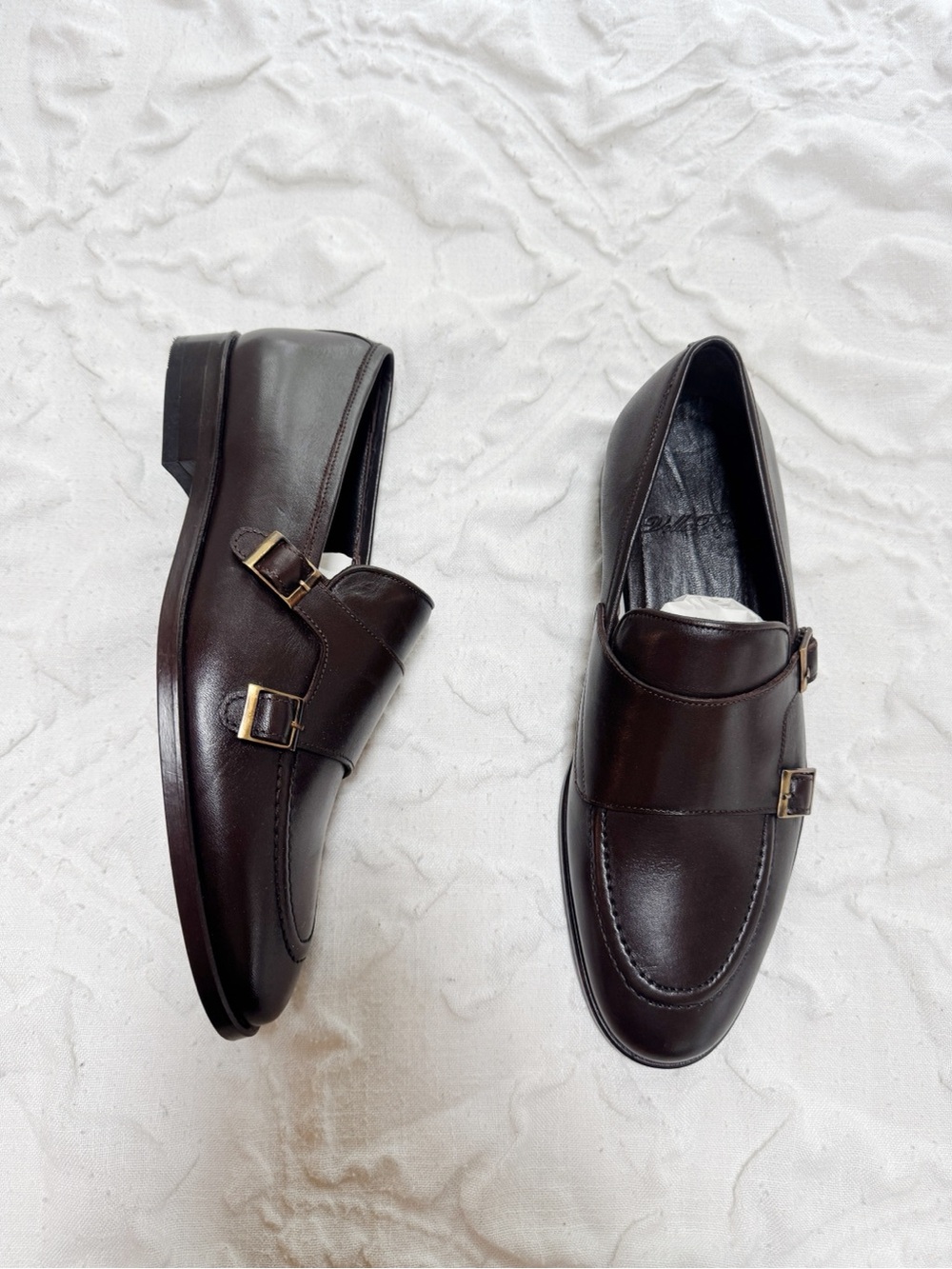 Vellapais Ledonia Double Monk Strap Loafer Size 8 New